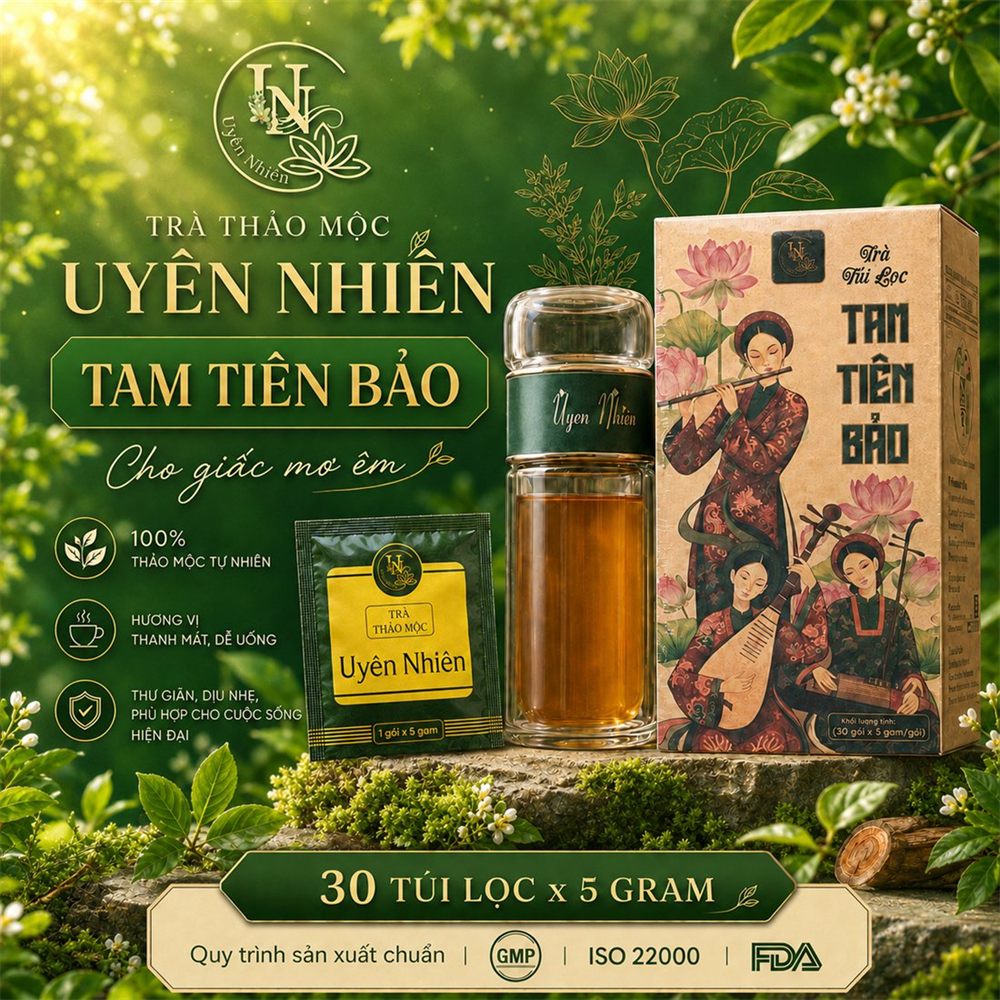 Trà Tam Tiên Bảo 1 hộp 30 túi lọc